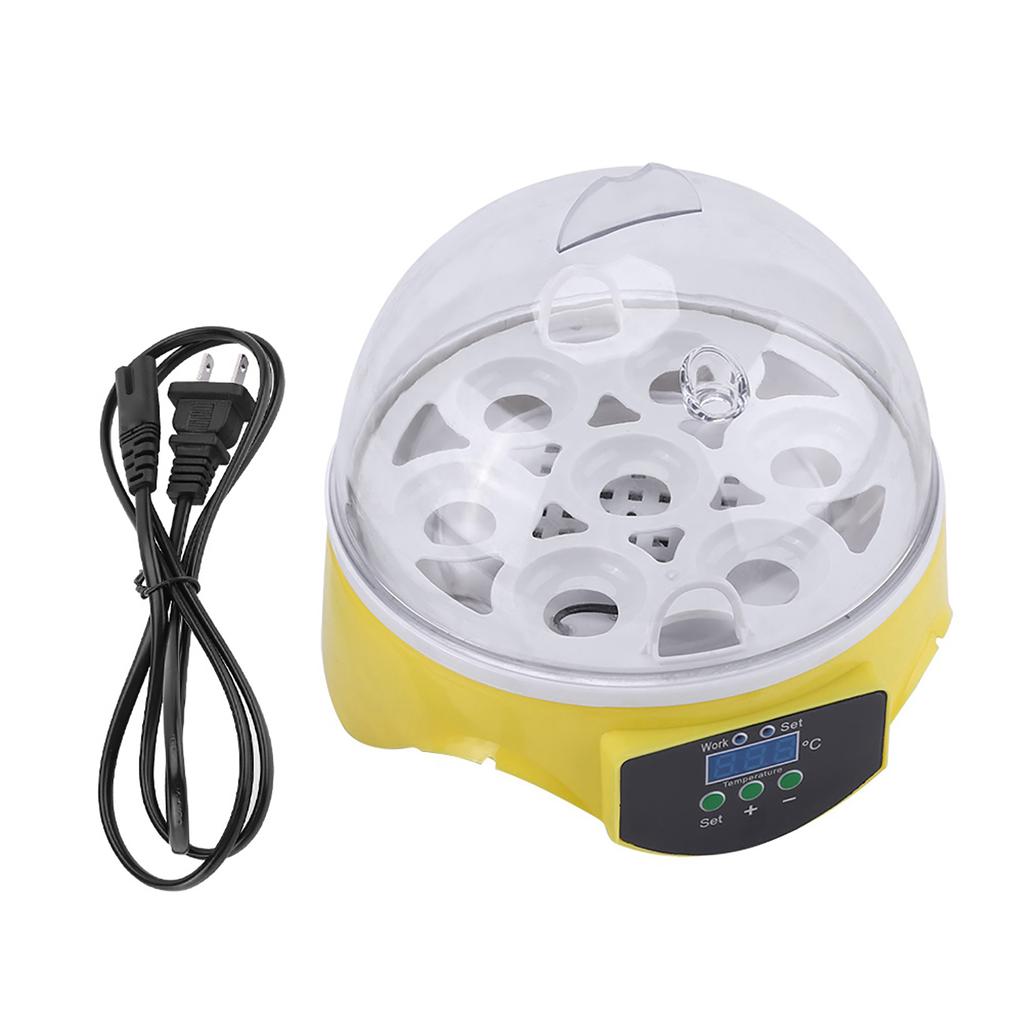7 Eggs Digital Clear Manual Turning Incubator Hatcher Temperature Control Duck Bird Manual Turning Incubator