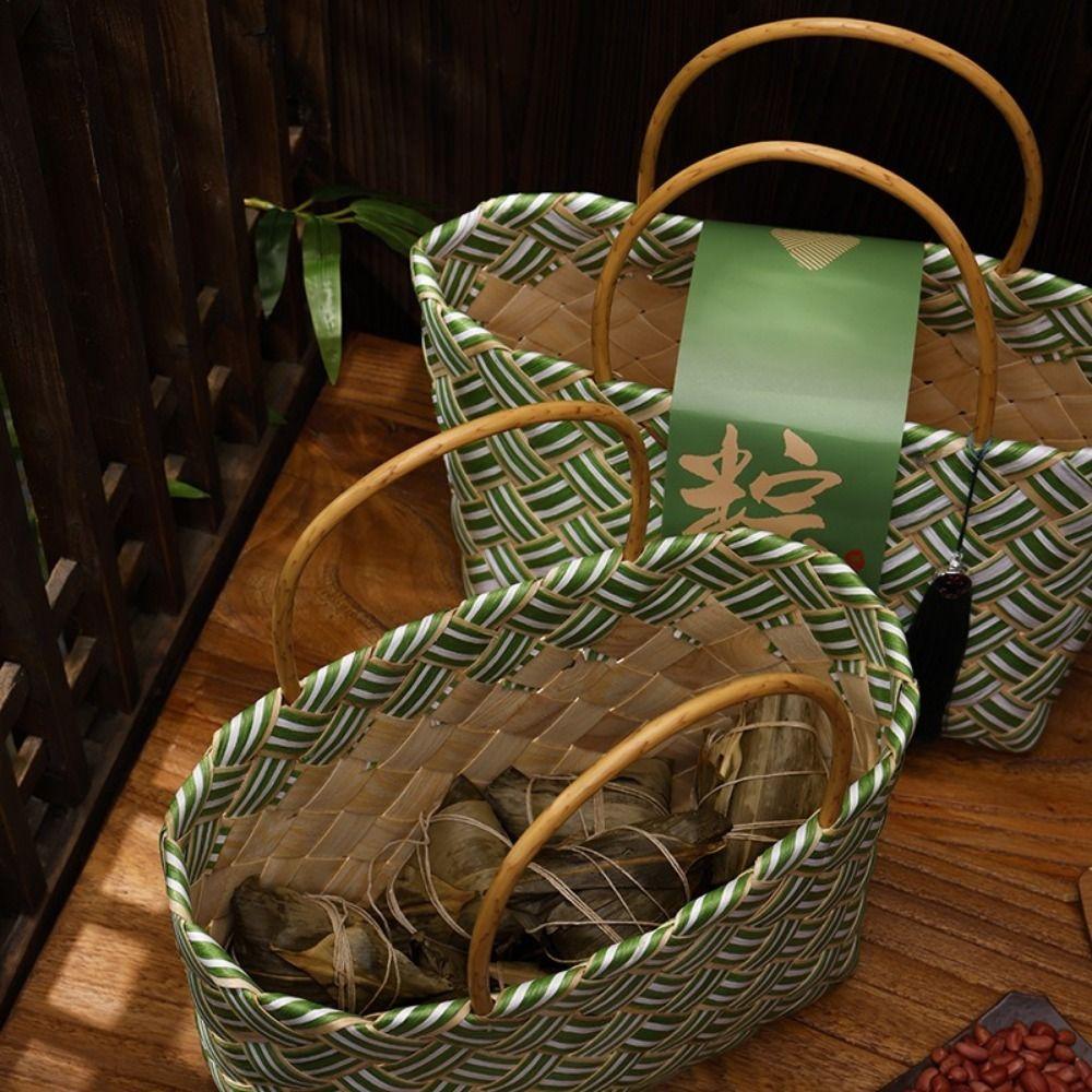 Bamboo Zongzi Packaging Box Chinese Style Gift Packaging Handbag Shopping Bag Wedding Gift