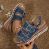 Fashion Denim Slipper Female Shoes Non-slip Comfortable Summer Slippers Slides Outdoor Beach Casual Shoes Women Sandals High Heels