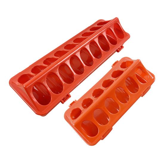 Hrănitoare de pui din plastic cu flip-top, tavă de hrănire pentru păsări mici, cu găuri, rață, prepeliță, adăpător, fără deșeuri, jgheab pentru păsări, porumbei, pui