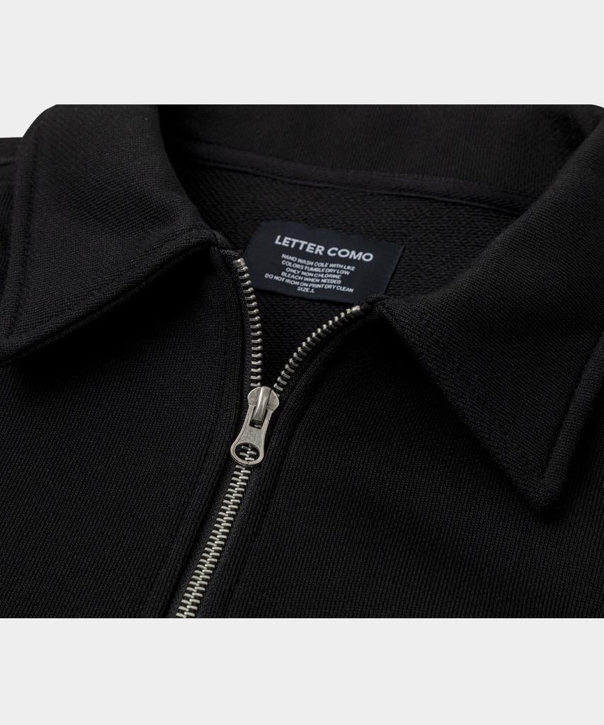 Lettercomo Heavy Cotton Blouson Sweatjacket Black
