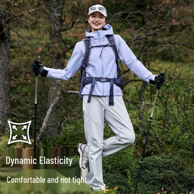 Pioneer Camp Women's Fleece-Lined Softshell Hiking Jacket