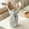 Custom Stationery Organizer 3D Printed Angel Wings Vase & Pen Holder, Sculpture Unique Home Office Accessories Desktop Decor, Multi?Functional