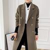 100% Wool Women Coat Autumn Wool Long Coat Handmade Pea Coat Winter Warm Wool Long Jacket Overcoat