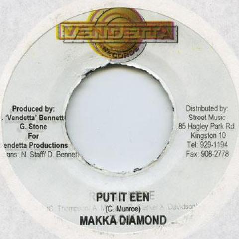 7inch Record MACKA DIAMOND - Put It Een Vendetta 2004 Jamaica Reggae, Ska & Dub
