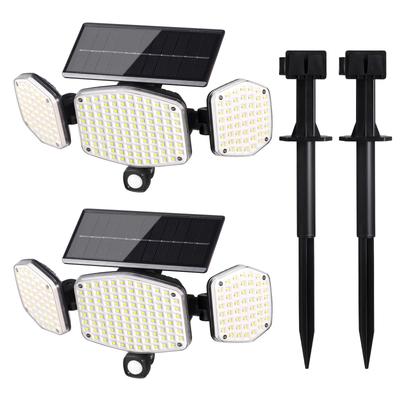 HAARAY Solar Light Outdoor Sensor Light [2-Way In-Ground/Wall Mounted] 2100 Lumens High Brightness 2200mAh High Capacity Battery Motion Sensor Light O
