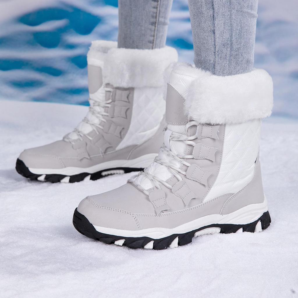 2025 Women's High-Top Snow Boots: Versatile, Velvet-Lined, Warm Winter Hiking Shoes