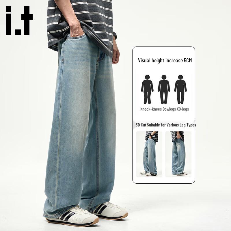 CHOCOOLATEit Men's Lyocell Loose Straight Jeans