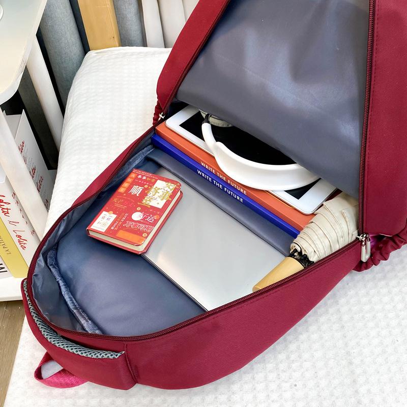 School Bag, Middle and High School Students, Large-capacity Backpack, Casual Small, Fresh, Contrasting Colors, Burden Reduction, Travel Backpack