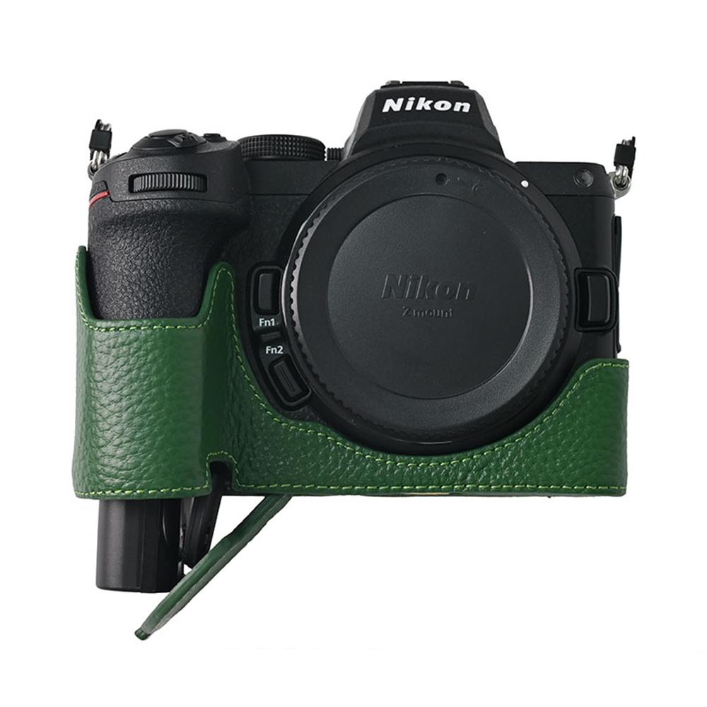 Echte Leder Halbe Kameratasche für Nikon Z6III Z6II Z7II Z5 Z50II ZF Zf Akkufach Kamera Körperabdeckung