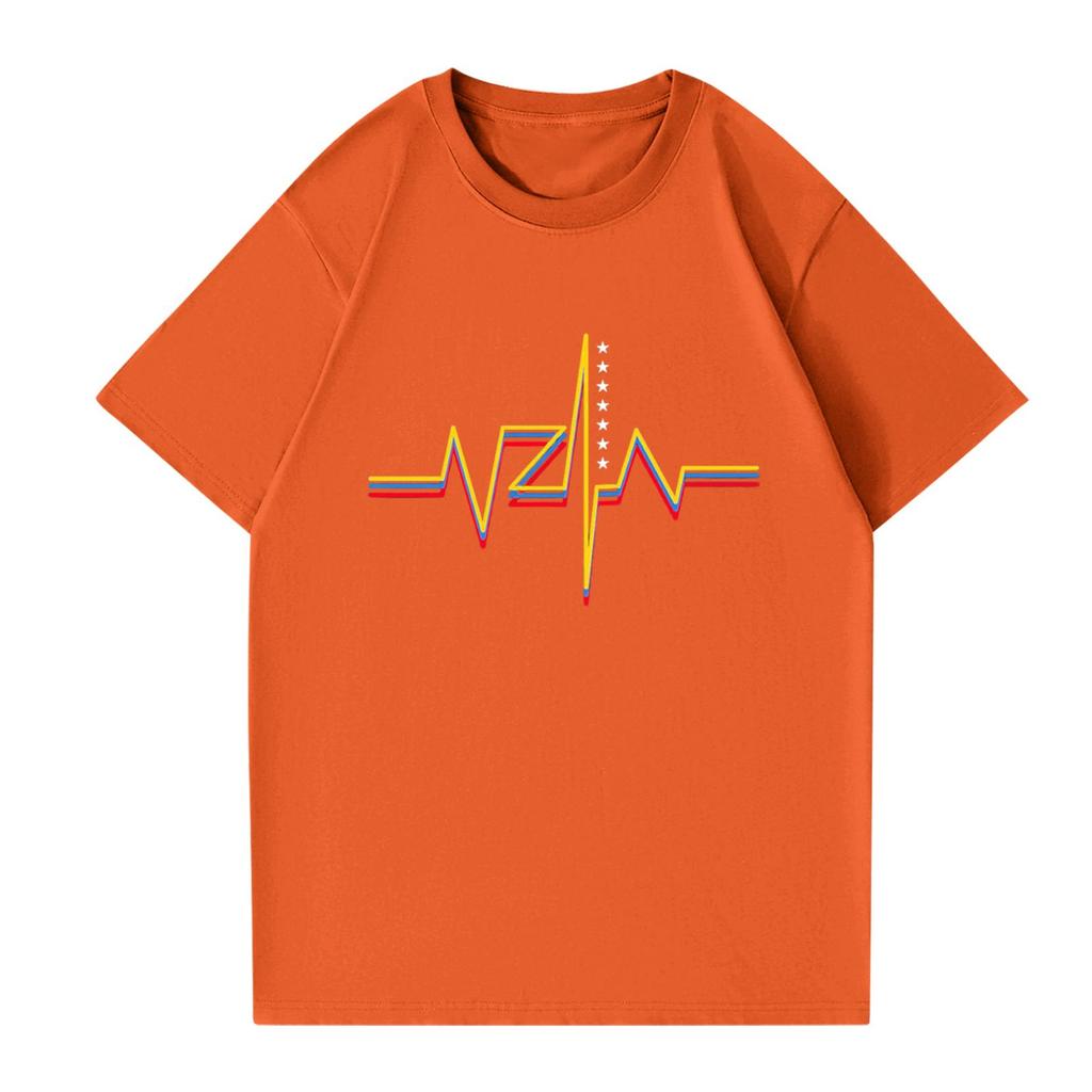 Modisches rundhalsiges lässiges bedrucktes kurzärmeliges T-Shirt Top für Damen und Herren