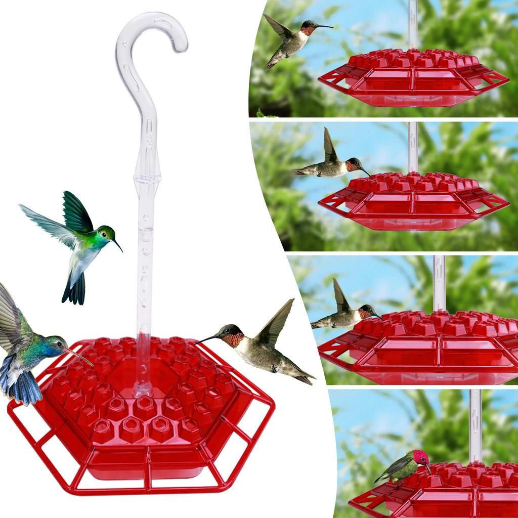Feeder Hummingbird with 30 Feeding Ports Hanging Outdoor Bird Feeder Anti-Ant and Bee Garden Yard Decor Pet Bird Supplies