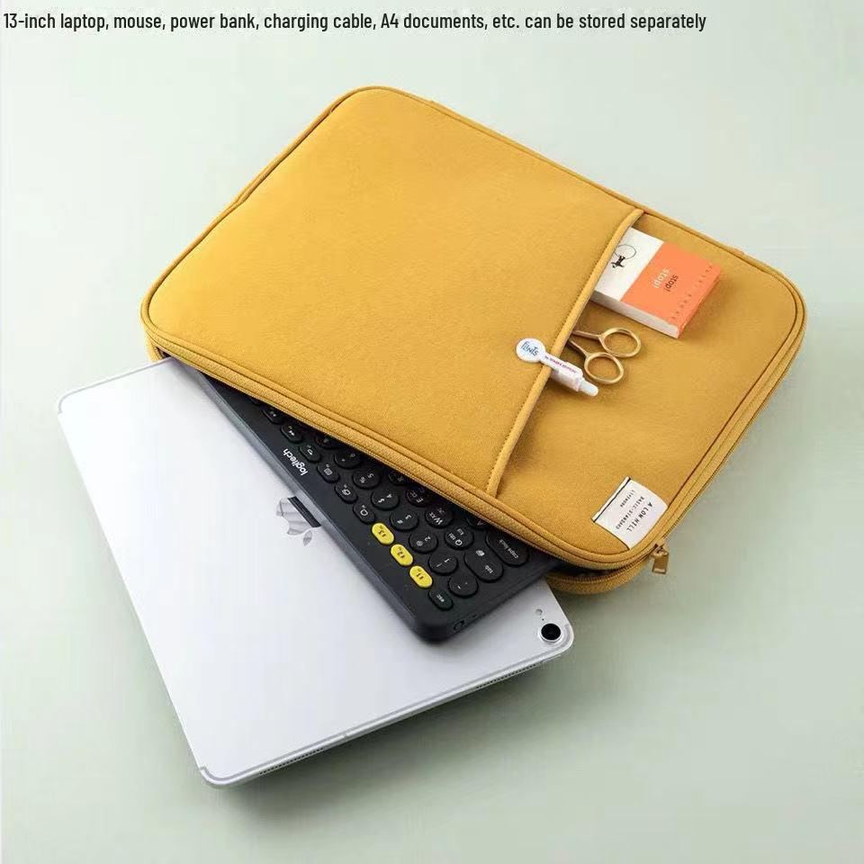 

Ударопрочная сумка для планшета MacBook 13 дюймов Livework - чехол для ноутбука Apple в корейском стиле 11 inch жёлтый/имбирный