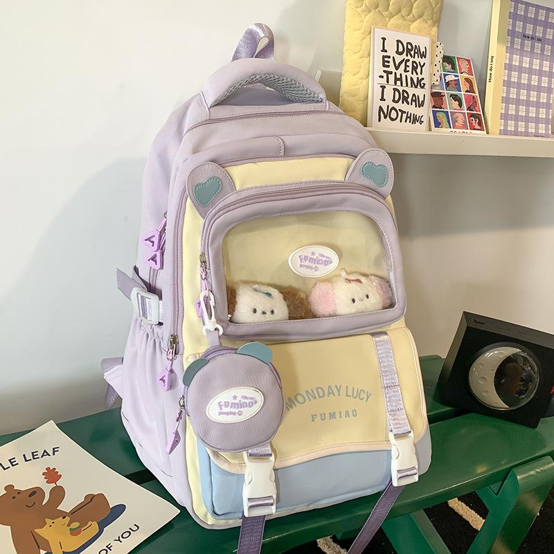 Schoolbag Children Elementary School Girl Junior High School Student Cartoon High Value Ins Pain Bag Backpack