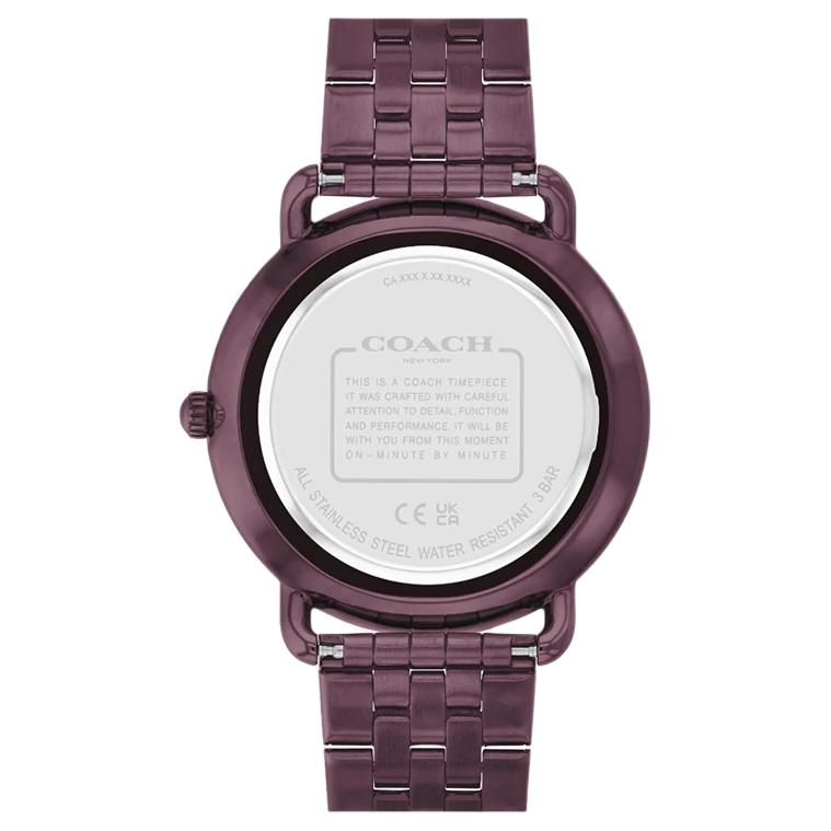 Coach Quartz Watch Stainless Steel Band 41Mm Purple Dial 30M Water Resistant Women watches 14504298