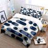 Geometric Pattern With Blue White Gradient Duvet Cover Set With 3D Printing Design Soft Polyester Bedding Set All-Season Comfort