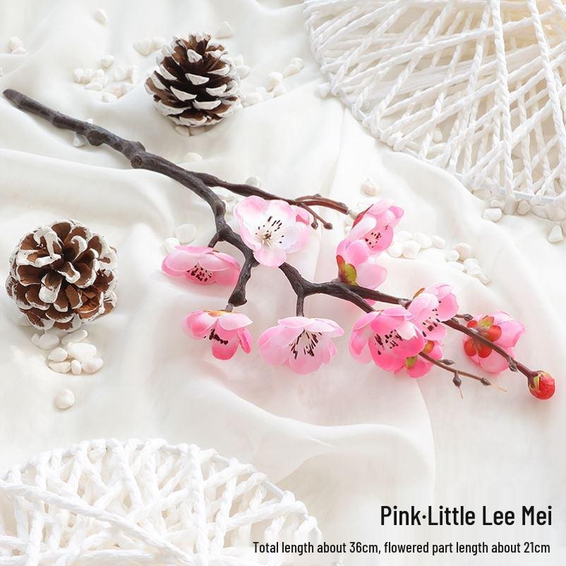 Artificial Plum & Peach Blossom Bonsai: Winter Sweet Flower Decor for Living Room or Study