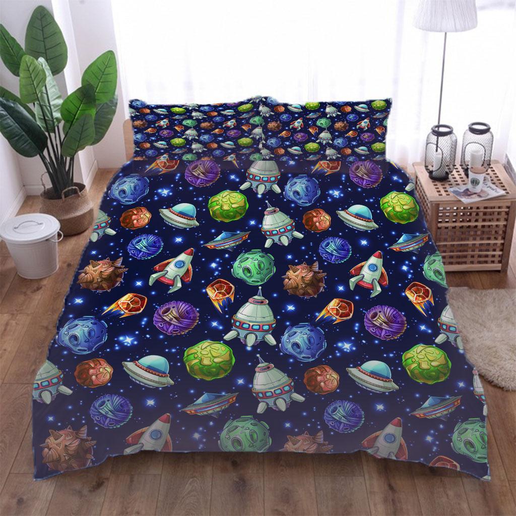 Full Queen Bed Collection 3D Sky Planet Quilt Cover Comforter Cover 3 Pieces Pattern Duvet Cover Collection Bedding For Aldult Kids Bed Collection