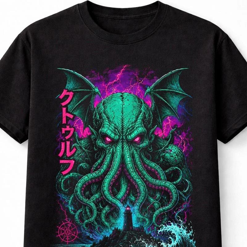 Cthulhu Cosmic Horror Lovecraft Sea Monster Gothic Unisex TShirt S