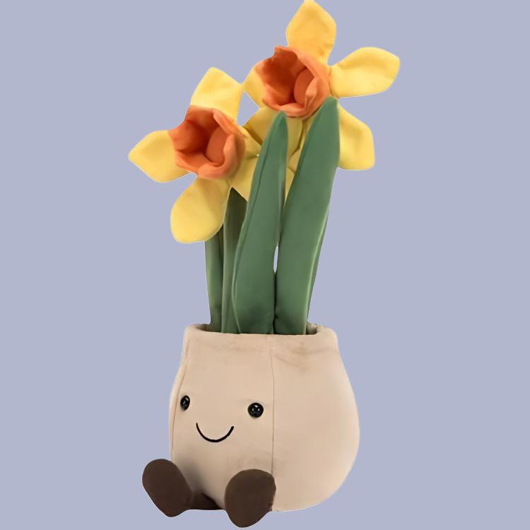 JELLYCAT Fun Plant Series Daffodil Pot Companion Doll Plush Doll 28cm Height