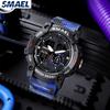 SMAEL 8007 Men's Luxury Sports Watch Tonneau Camouflage Digital Alarm Stop Watch Luminous Diver Shock Resistant 50 Bar Plastic