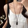 Elegant Minimalist Water Drop Pendant Necklace for Women - High-End Clavicle Chain, Fashionable & Versatile Accessory