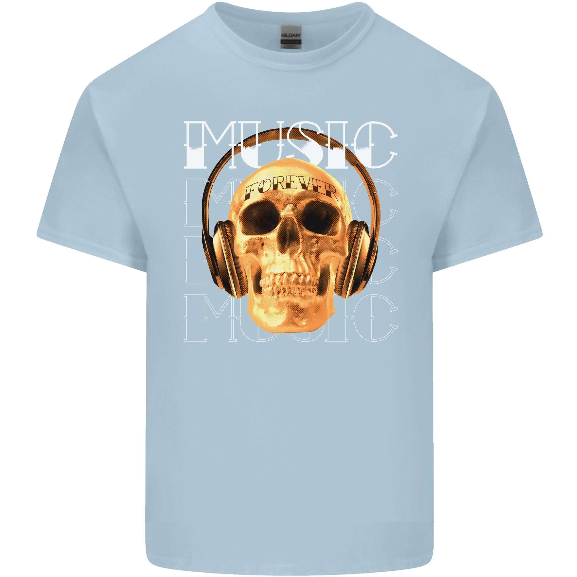 Forever Music Skull Rock Heavy Metal Punk Unisexs Light Cotton TShirt S