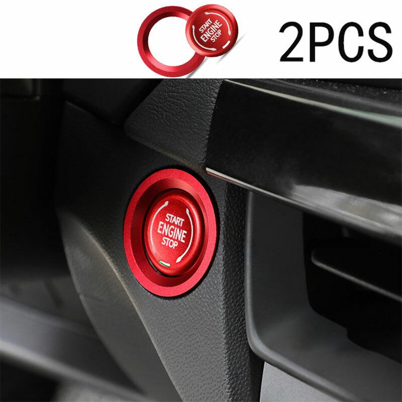Start Button Ignition Switch Cover Trim Aluminum Red For Cadillac XT4 2018-