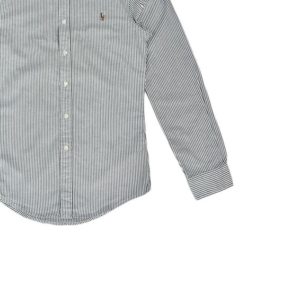 Polo Ralph Lauren SS23 Striped Pointed Collar Button Long Sleeve Shirt Men Shirts Gray Green White 710815567-002