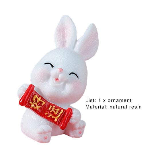 Creative Adorable Photo Props Compact Rabbit Zodiac Micro Landscape for Garden Statue
