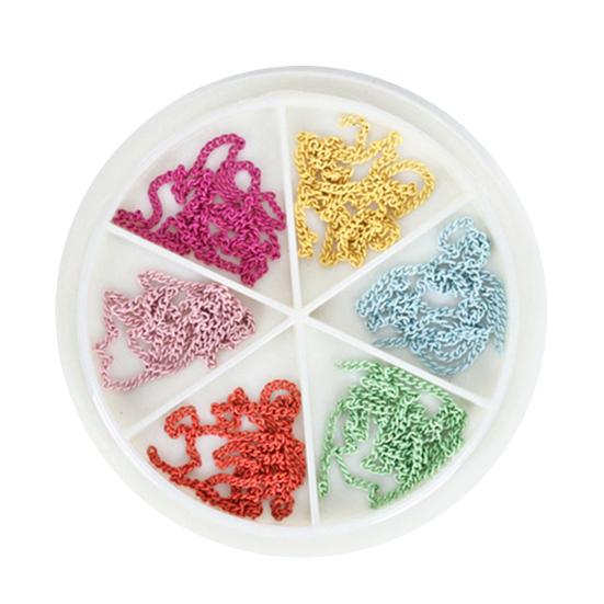 Chain Nail Art Decoration DIY Manicure Accessories Exquisite Colorful Chain Nail Art Jewelry Supplies