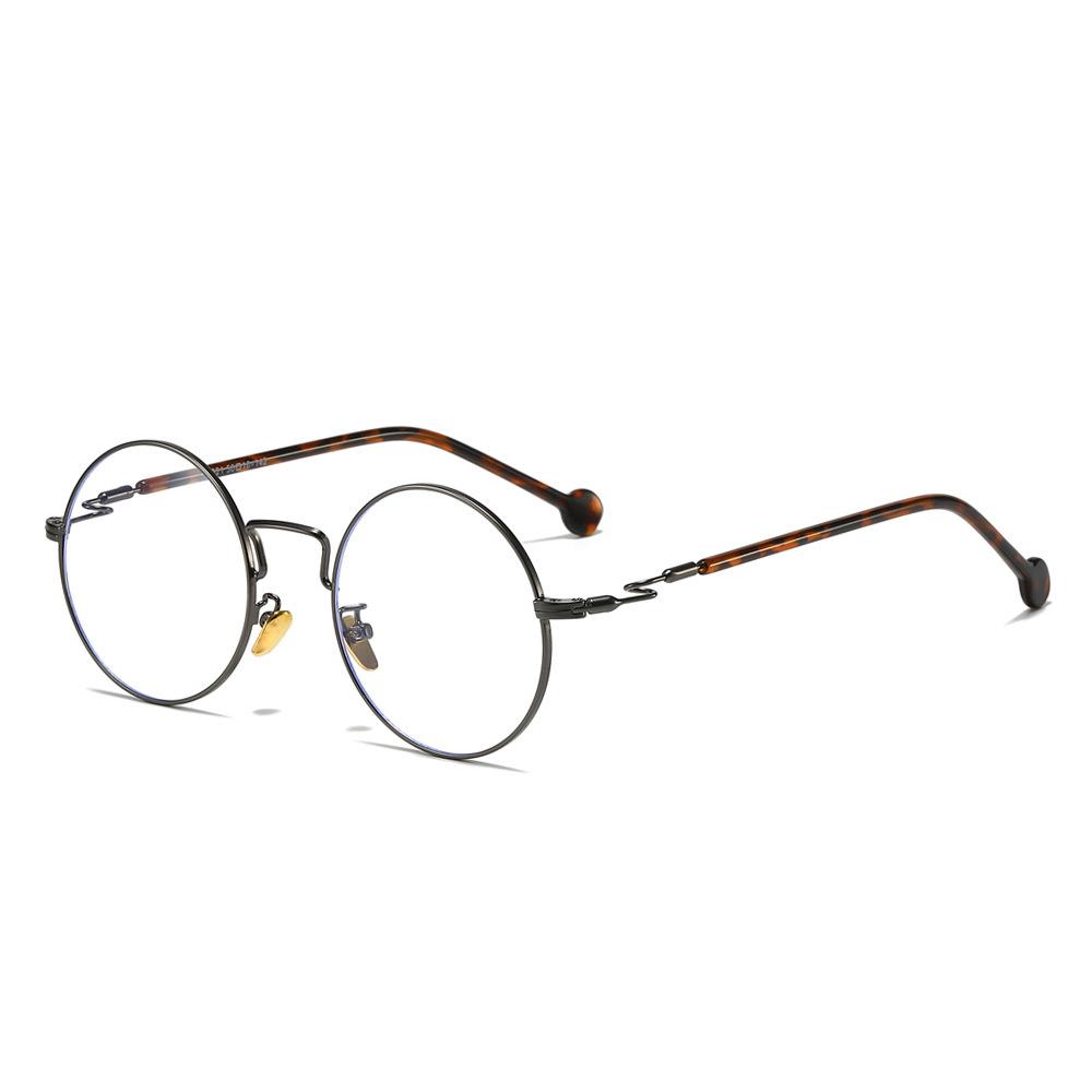 Retro Round Anti-Blue Light Glasses Men Women Personality Blocking Blue Light Eyewear Computer Glasses Optical Spectacle Frame