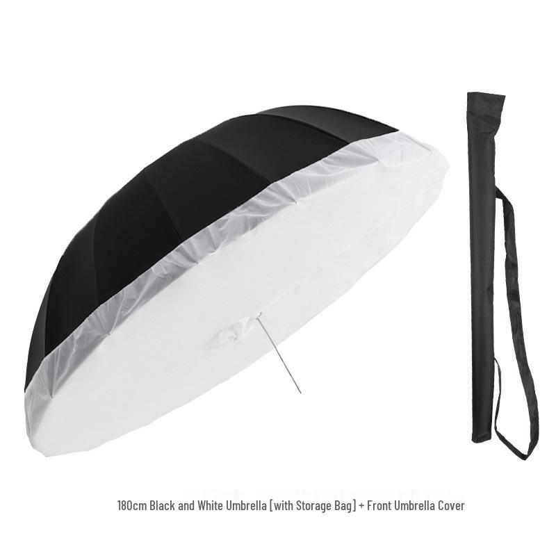 Black & White Reflective Parabolic Umbrella Softbox for Outdoor Studio Portrait Photography