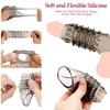 Penis Sleeve Enlarger Extender Enhancer Pennis Sleeve Delay Ejaculation Silicone Reusable Cock Ring Adult Sex Toys For Men