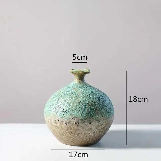 Ceramic Vase Kiln Changing Bubble Glaze Gradient Color Art Ornaments Flower Arrangement Home Furnishings