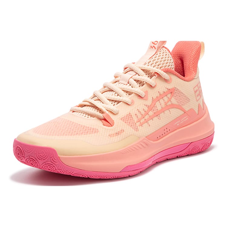 361 DVD Team Red Coral Game Ready Low Top Basketball Shoes Men's Pink 672421113-1