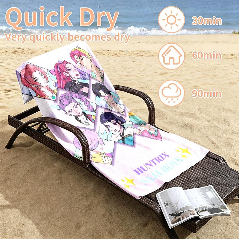 Kpop demon hunters Beach towels also serve as bath towels summer essential a musthave for the outdoors the beach and the pool