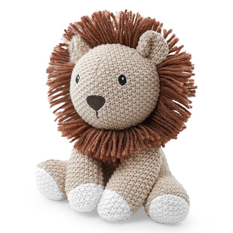 Brinquedo de Pelúcia Elefante de Tricô Para Bebê Conforto Presente Para Crianças