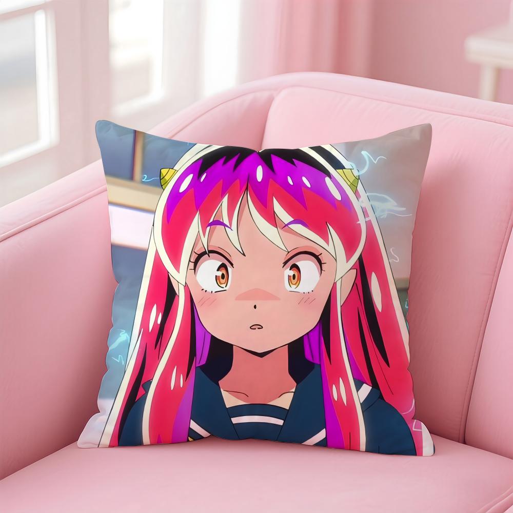 uUrusei Yatsura Pillow Anime Manga Cushion Cover Pillow Case Soft Friendly Fabric  Concealed Zipper