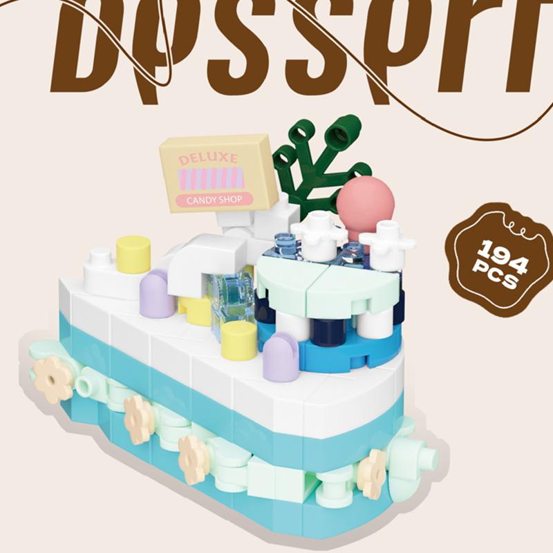 Сделай сам MOC Торт Вафли Тост Шоколадный Суфле Рулет Мороженое Хрустящие Тарталетки Конструктор Модель Кирпичики Детские Наборы Комплекты Игрушки