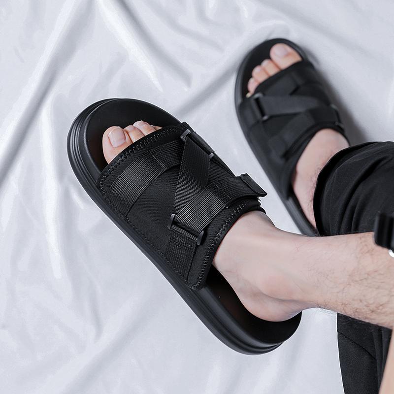 Fashion 2025 Men Casual Leather Sandals Male High Quality Outdoor Soft Comfortable Walking Anti Slip Slippers Gentleman Open Toe Shoes