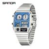 Sanda Waterproof Multifunctional Sports Watch with Temperature Alarm & Fashionable Design