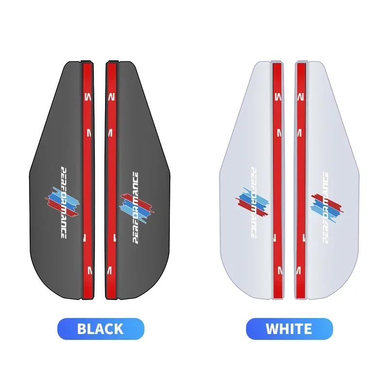 2PCS Transparent Auto Parts Rearview Mirror Protector Rain Eyebrow Visor Cover For BMW M 1 2 3 4 Series M Power X1 X5 X6 F30 E90