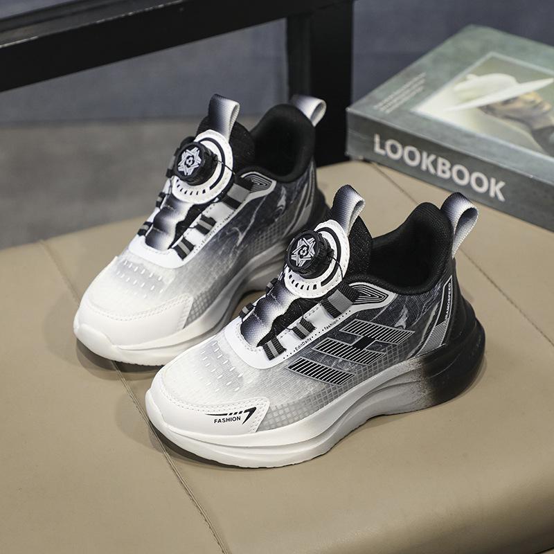 Fujian Classmates Boys Breathable Sneakers Girls Running Shoes Children's Claw Buckle Middle and Older Children's Net Shoes Entity