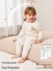 Jingqi Pikowany Bawełniany Dziecięcy Zestaw Piżamowy z Wysokim Stanem i Ochroną Brzuszka - Ciepła, Regulująca Temperaturę Odzież Domowa na Jesień i Zimę