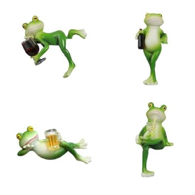 Miniatur-Froschfiguren Pflanzen Dekoration für Topf, Frosch Garten Dekorationen Frosch Statue Pflanzgefäß Halter für Blumen Ornament