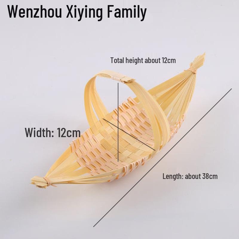 Bamboo Woven Storage Set: Includes Small Basket for Scallions, Ginger, Garlic, Winnowing Fan, Steamer, Fruit Plate, and Shelf.