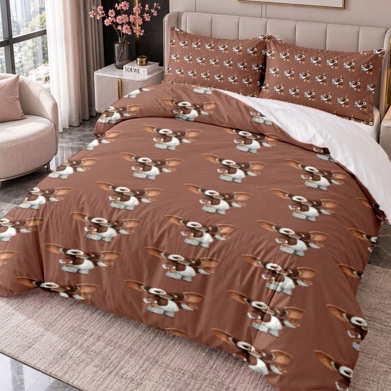 Gremlins Gizmo 3Pcs Bedding Set Duvet Cover With Two Pillowcases For Bedroom Home Decoration