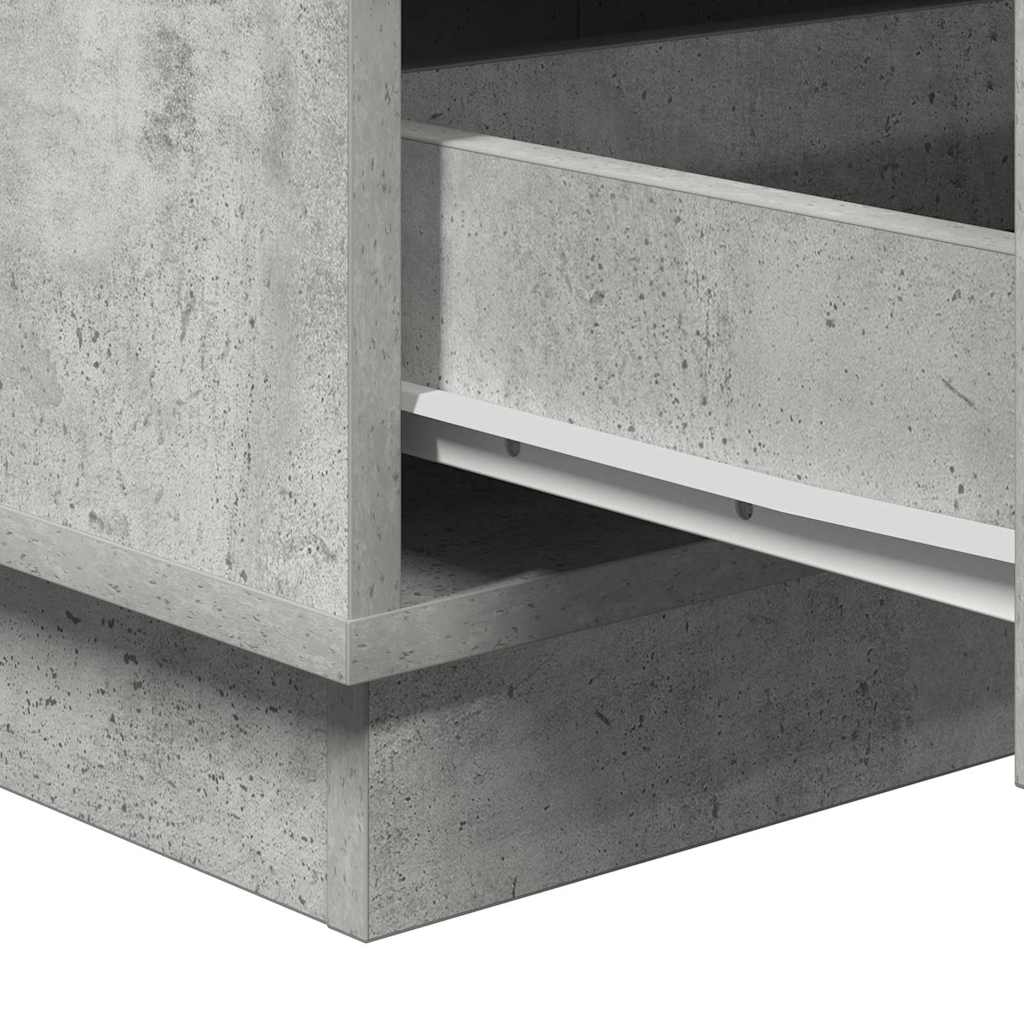 Nightstand Concrete Grey 39 x 34.5 x 65 cm Particleboard