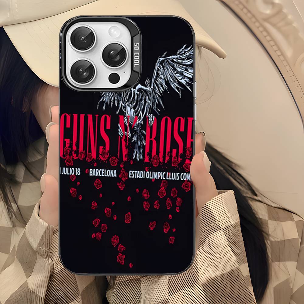 GUNS N ROSES For iPhone 17 16 15 14 13 12 11 Pro Max Plus Matte Color Back Phone Cover